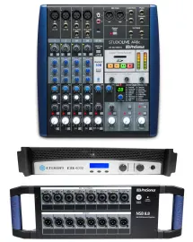Crown CDi4000 2-Ch. 1200w Power Amplifier+Presonus StageBox+Studio Live Mixer