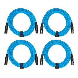 Микрофонный кабель CLUTCH SF20XLR-BLUE-4PK Pro Audio DJ Blue 6.1 м (4 штуки)