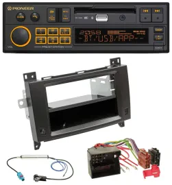 Pioneer DAB MP3 USB Bluetooth Autoradio für Mercedes Viano Vito 06-14 schwarz