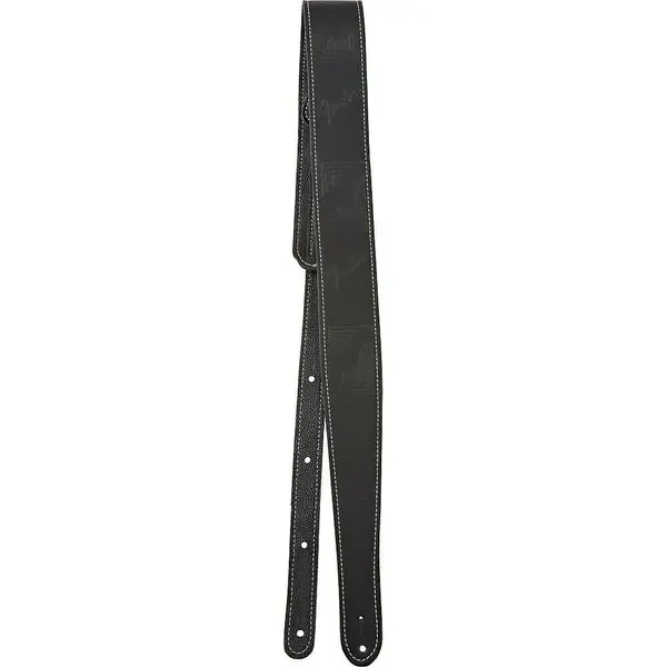 Гитарный ремень Fender Monogrammed Leather Guitar Strap Black