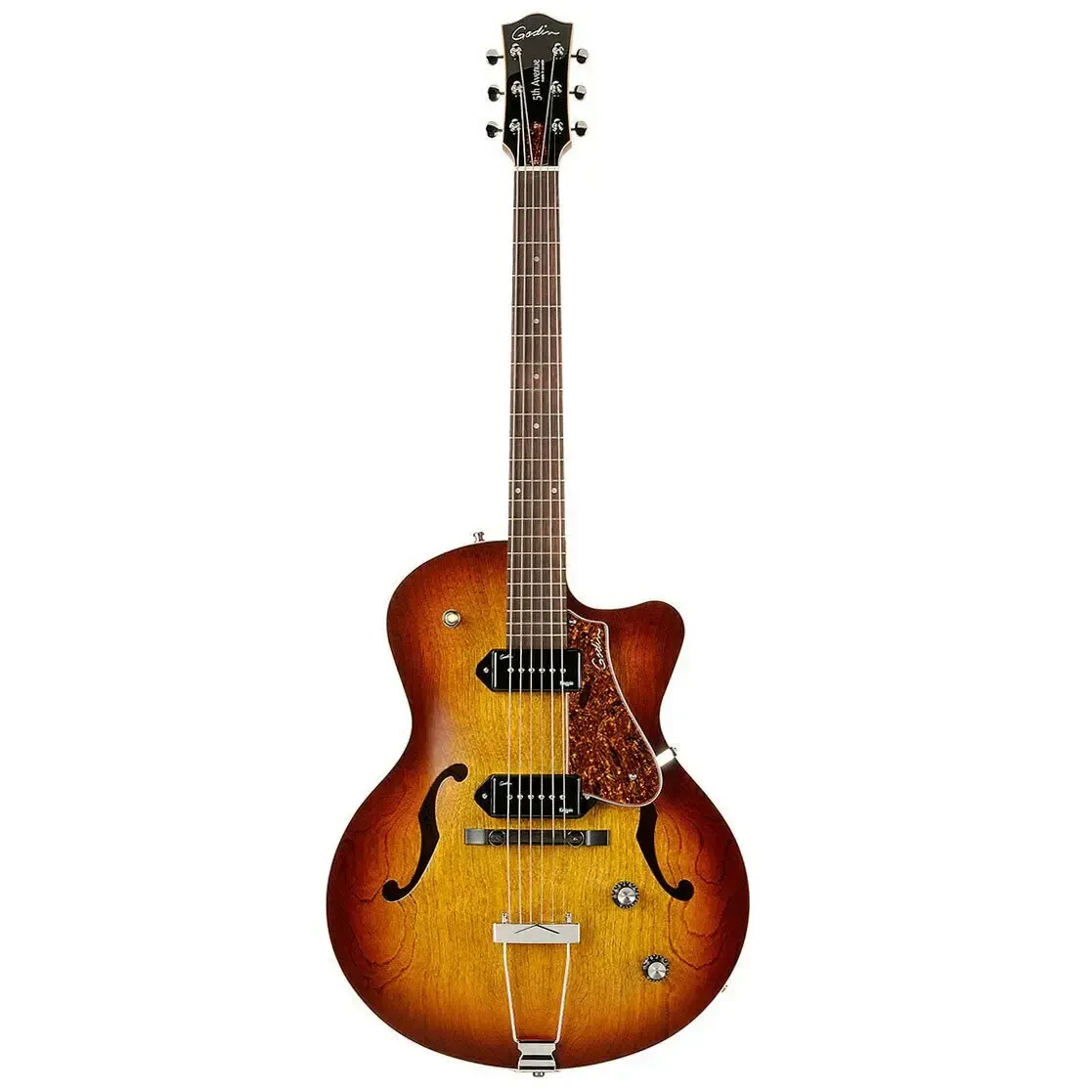 Электрогитара полуакустическая Godin 5th Avenue CW Kingpin II P90 Cognac Burst