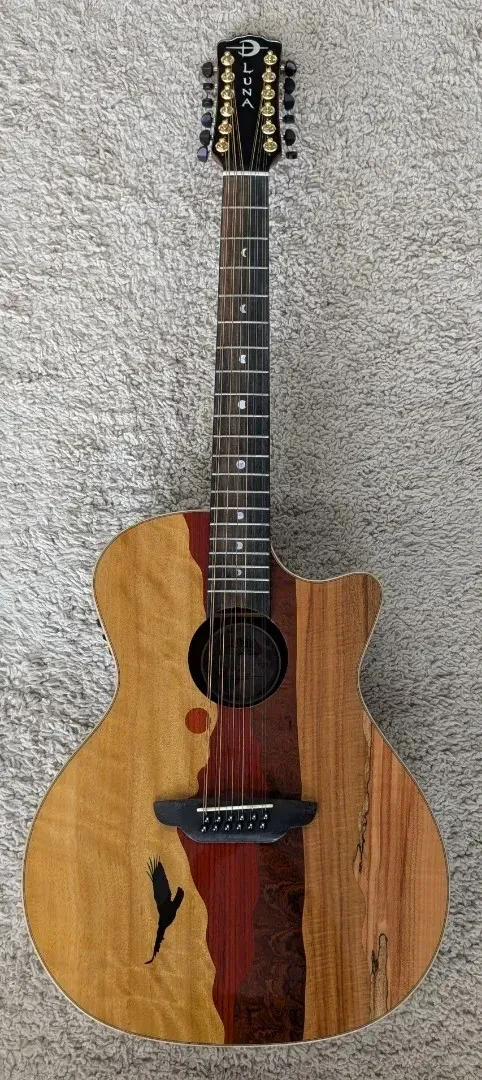 Б/У Электроакустическая гитара Luna Guitars Vista Eagle 12-струнная с кейсом