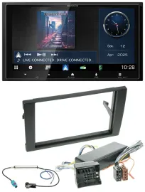 Kenwood Bluetooth 2DIN USB DAB MP3 Autoradio für Audi A4 04-08 B7 Bose Aktivsyst