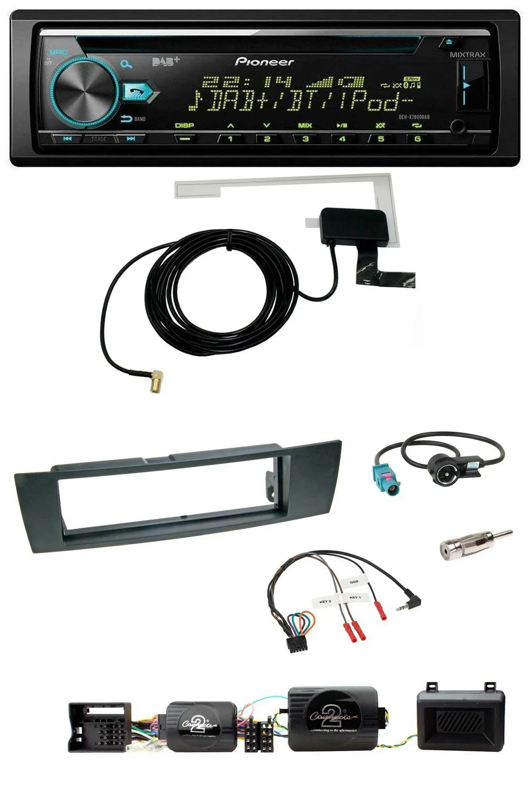 Автомагнитола для BMW 1 Series (E87) 2004–2013 Pioneer CD/MP3, USB, DAB, поддержка кнопок на руле