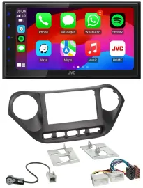 JVC Bluetooth USB MP3 2DIN DAB Autoradio für Hyundai i10 (ab 2013)