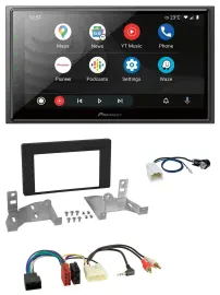 Автомагнитола Pioneer 2DIN, DAB, MP3, Bluetooth, USB для Toyota Aygo (с 2022), черный