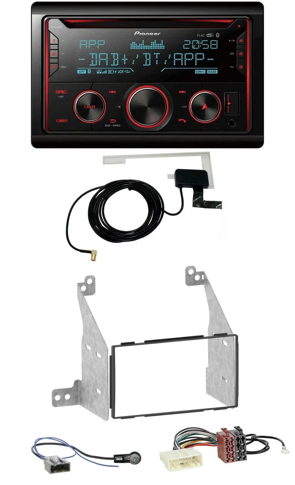 Pioneer 2DIN MP3 DAB USB CD Bluetooth Autoradio für Nissan Pathfinder 07-13