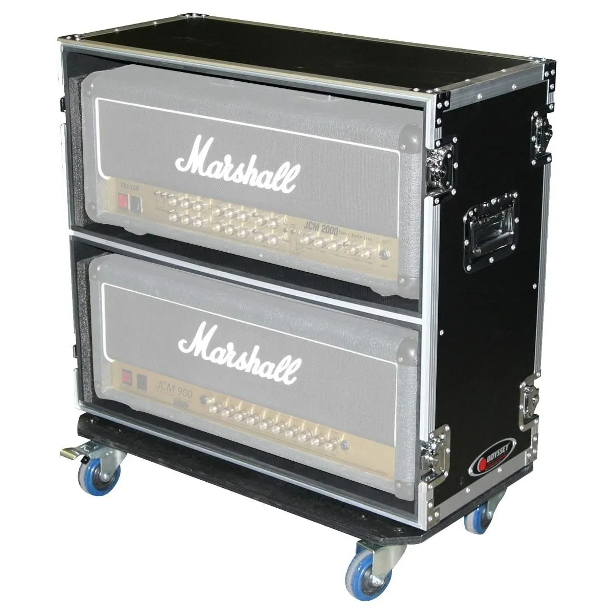 Odyssey FZGAMPHEAD2X2W Dual Guitar Amp Head Flight Case idjnow