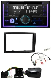 JVC Lenkrad USB 2DIN DAB Bluetooth CD Autoradio für Citroen Jumper Peugeot Boxer