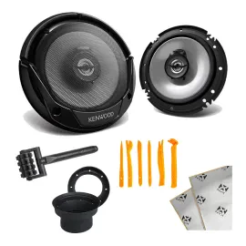Kenwood KFC-1666S 300W Peak 6.5" Coaxial Speakers w/ Accessories