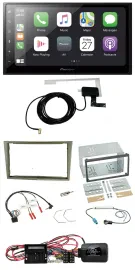Pioneer USB Lenkrad 2DIN Bluetooth DAB Autoradio für Opel Corsa D satin-stone 09