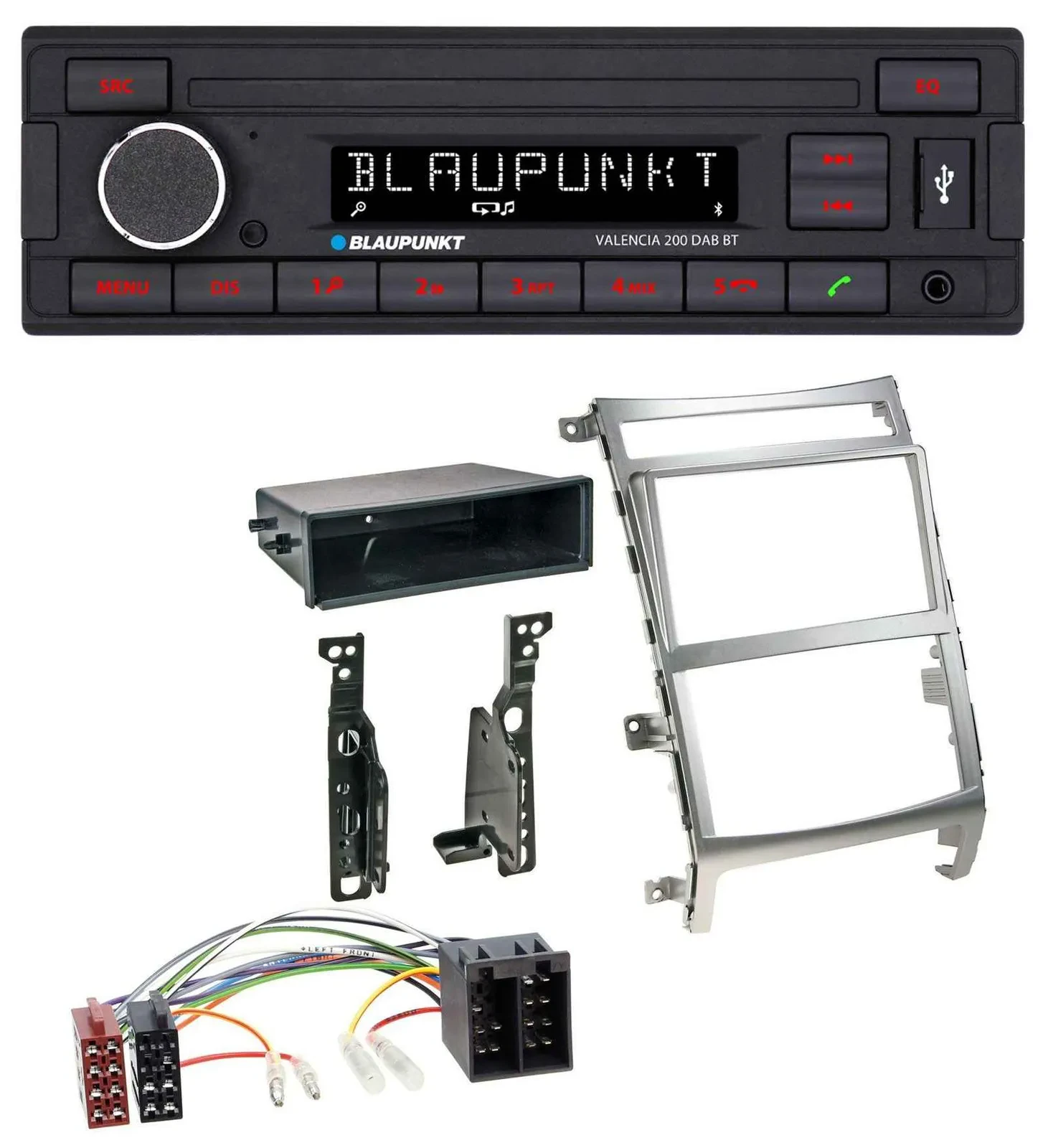 Blaupunkt DAB MP3 Bluetooth USB Autoradio für Hyundai ix55 (2009-2012) silber