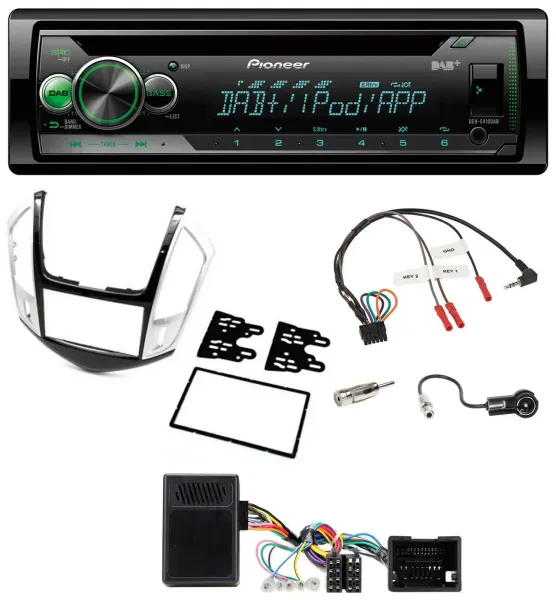 Pioneer USB MP3 DAB Lenkrad CD Autoradio für Chevrolet Cruze 2011-2016 silber