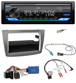 JVC Bluetooth DAB USB Lenkrad Autoradio für Alfa Romeo Mito 955 13-18 ISO silber