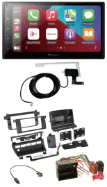 Pioneer USB Bluetooth DAB MP3 2DIN Autoradio für BMW 3er 2002-2006 5 Schalteröff