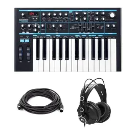 Novation Bass Station II with Headphones and Midi Cable