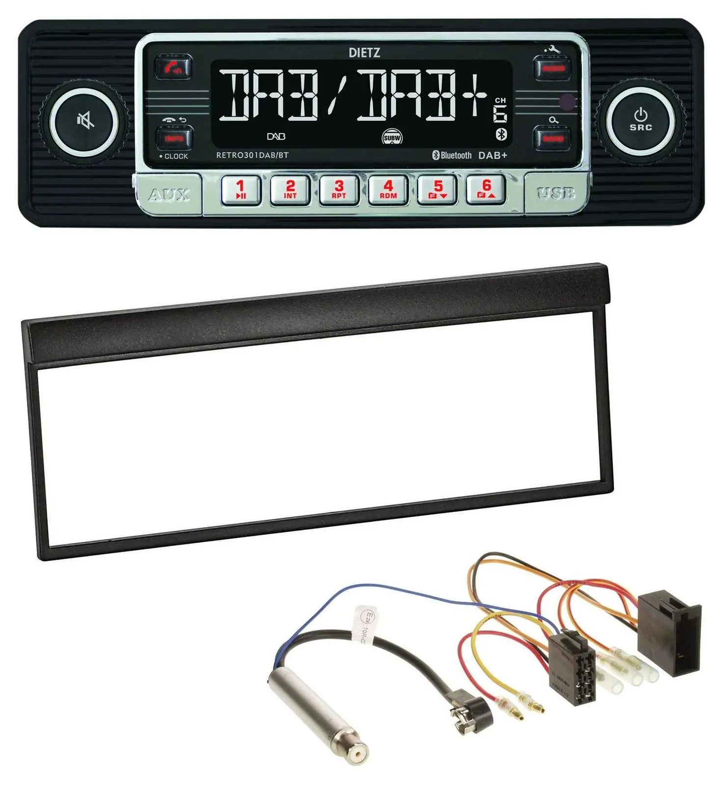Dietz USB DAB MP3 Bluetooth Autoradio für Skoda Fabia (bis 2003)