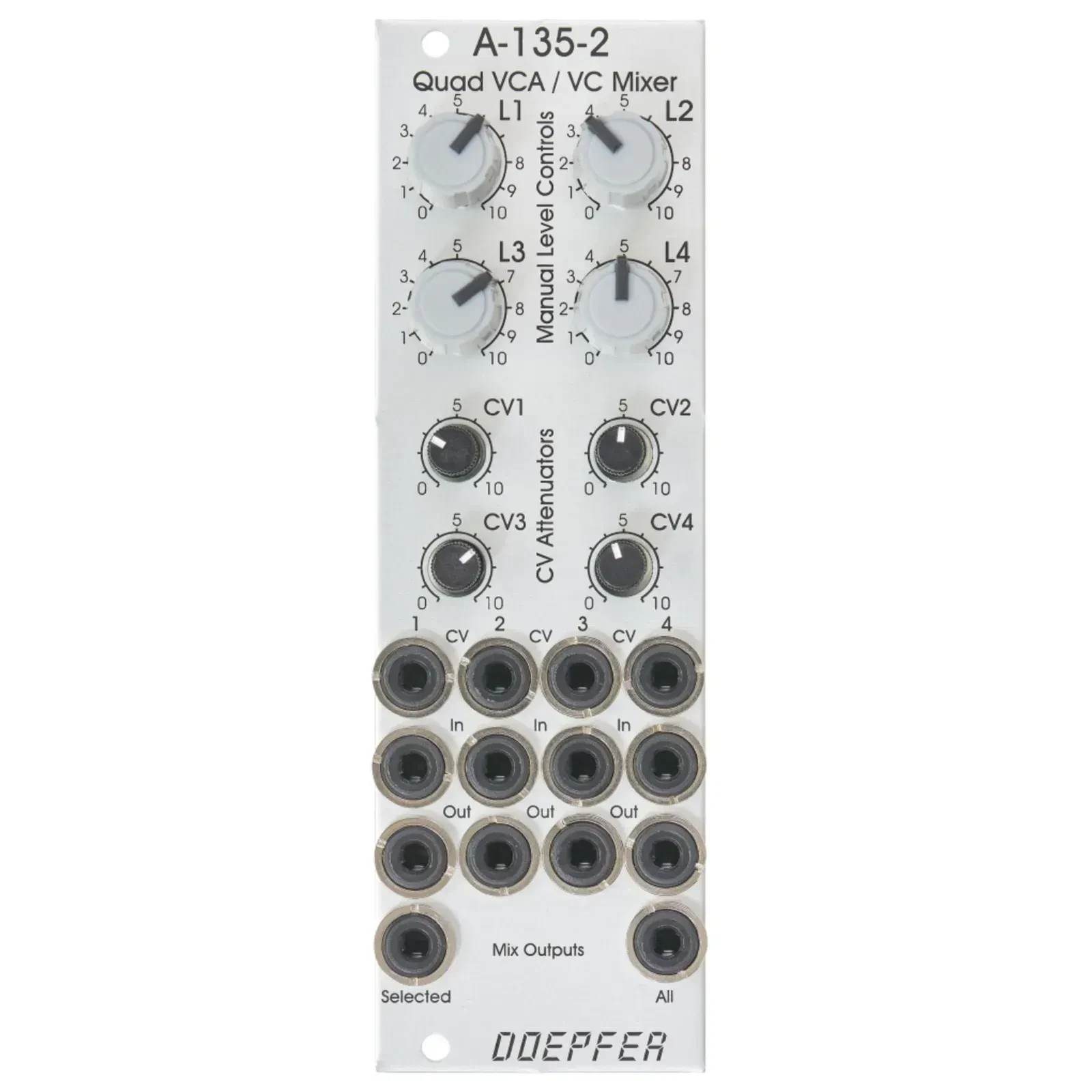 Модульный студийный синтезатор Doepfer A-135-2 Mini Quad VCA / VC Mixer