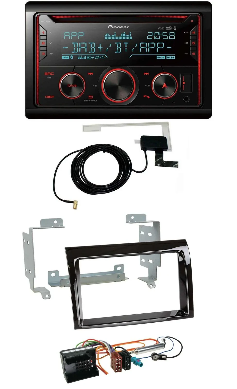 Автомагнитола Pioneer 2DIN MP3 DAB USB CD Bluetooth для Citroen Jumper 2006–2011