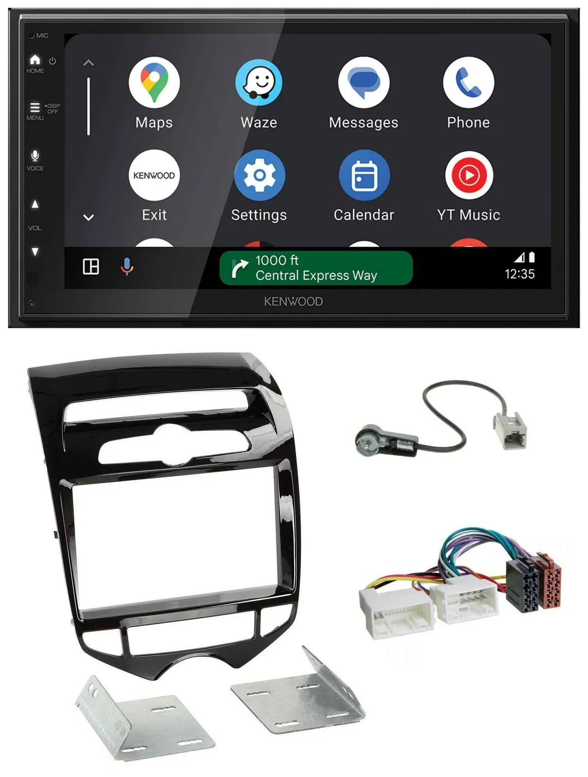 Kenwood DAB Bluetooth USB MP3 2DIN Autoradio für Hyundai ix20 ab 10 autom. Klima