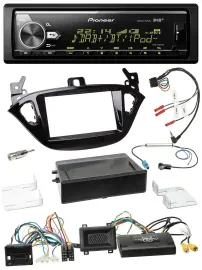 Pioneer Bluetooth USB DAB Lenkrad Autoradio für Opel Adam Corsa E ab 2013 PDC