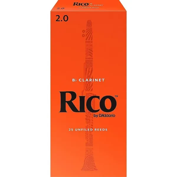 Rico Bb Clarinet Reeds, Box of 25 Strength 2