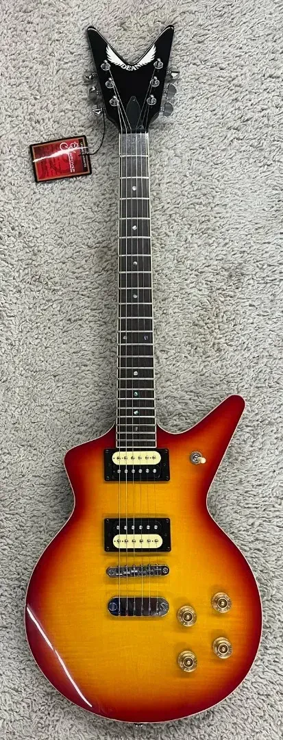 Dean Cadillac 1980 Flame Maple Guitar, Trans Cherry Sunburst, CADI 1980 FTS