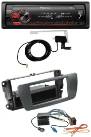 Автомагнитола Pioneer 1DIN USB DAB MP3 AUX для Seat Ibiza (с 2008), черный