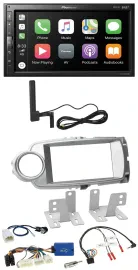 Автомагнитола для Toyota Yaris (2011–2014) Pioneer 2DIN, USB, Bluetooth, DAB, серебристая