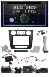 JVC Lenkrad USB 2DIN DAB Bluetooth CD Autoradio für BMW 1er Aktiv PDC man. Klima