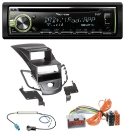 Pioneer DAB USB MP3 AUX CD Autoradio für Ford Fiesta 08-10 Display schwarz