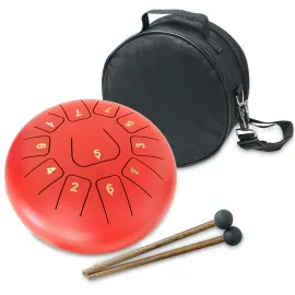 keepdrum TD8RD Tongue Drum Zungentrommel 11 Töne Rot