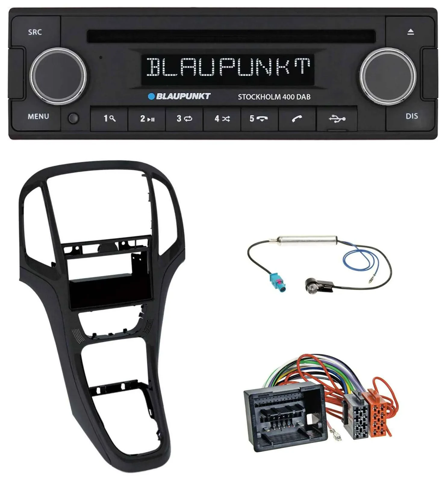 Blaupunkt MP3 Bluetooth DAB CD USB Autoradio für Opel Astra J ab 2009 Perl schwa