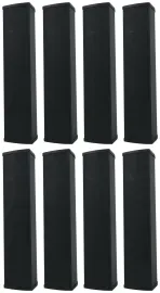 (8) Rockville WET ARRAY 5 BLACK Line Array Speakers For church/School/Auditorium