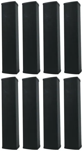 (8) Rockville WET ARRAY 5 BLACK Line Array Speakers For church/School/Auditorium