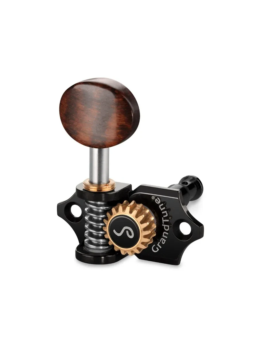 Schaller Germany 3x3 BLACK Grand Tune Tuners Tuning Keys with Snakewood Buttons