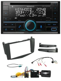 Автомагнитола Kenwood 2 DIN CD DAB USB Bluetooth для Mercedes C-Class 2007-2011