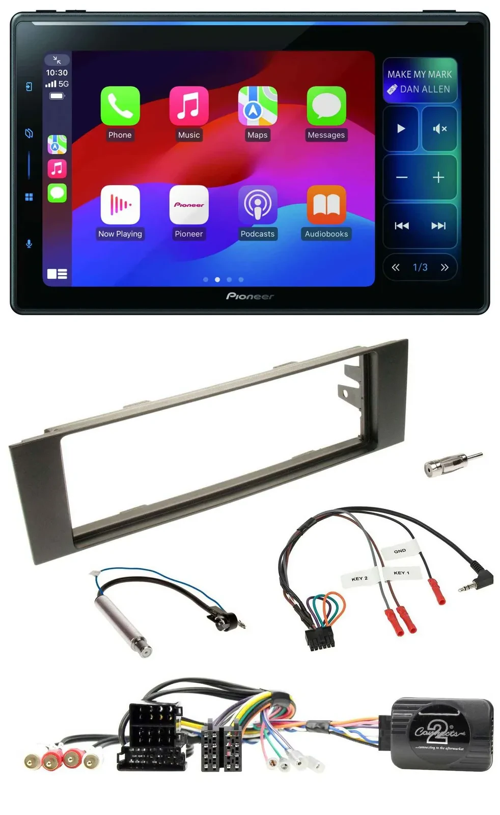 Pioneer Bluetooth DAB Lenkrad USB Autoradio für Audi A3 (2003-2006)