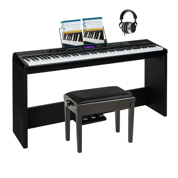 Fame SP-5 Stage Piano Set, 88 Tasten Hammermechanik, inkl. Ständer, geschlossene