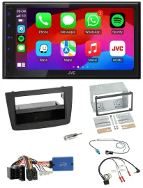 JVC Bluetooth USB Lenkrad 2DIN DAB Autoradio für Alfa Romeo Mito ISO 955 13-18 s