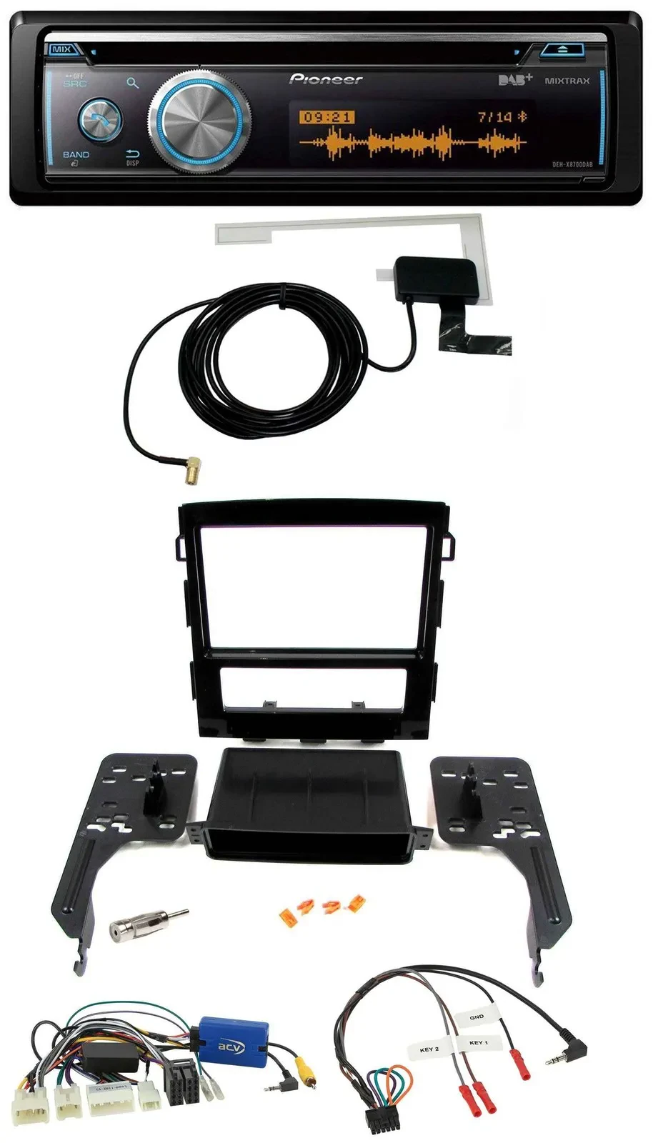 Автомагнитола для Subaru Impreza (с 2018) Pioneer Bluetooth, DAB, USB, CD, поддержка управления на руле