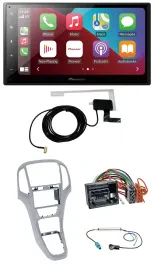 Автомагнитола Pioneer 2DIN, USB, Bluetooth, DAB, цвет платиновый серебристый, для Opel Astra J (с 2009)