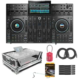 DJ-контроллер с джогом Denon DJ PRIME4+ Black с аксессуарами