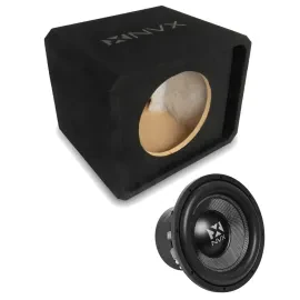 NVX NE121P Single 12" Slot Ported 3/4" Sub Enclosure w/ 12" VC-Series Subwoofer