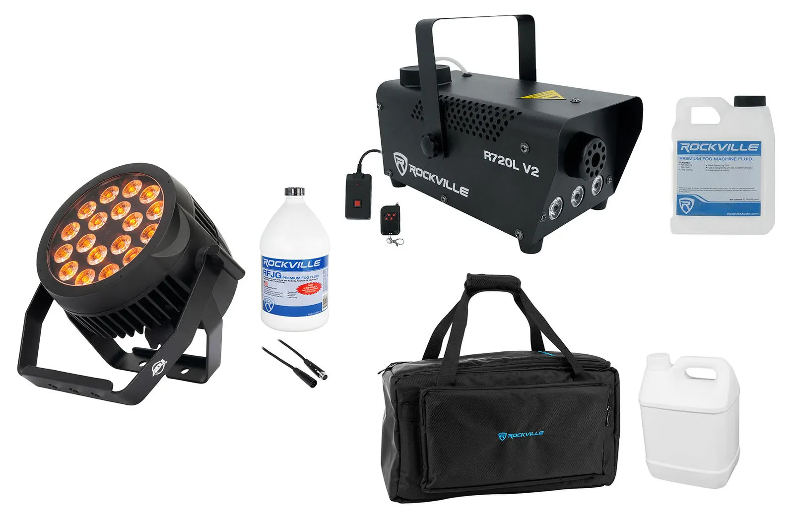 Комплект светового оборудования American DJ 18P HEX IP+R720L V2+RFJG+BAG1200+RDX5M10