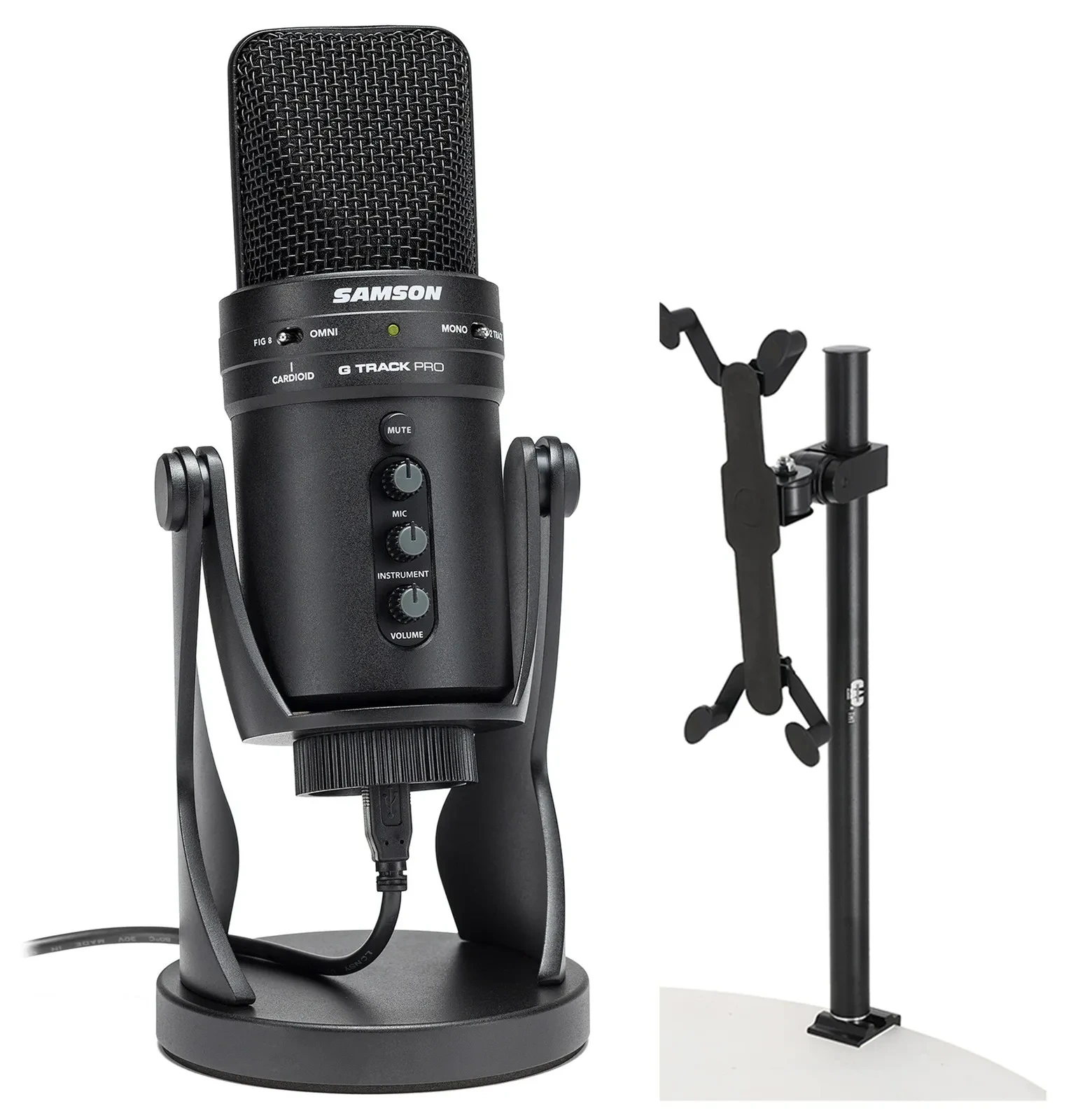 SAMSON G-Track Pro Studio USB Condenser Microphone Mic+Tablet Stand