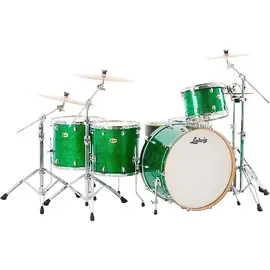 ударная установка акустическая Ludwig Centennial Zep 4-Piece Shell Pack Green Sparkle