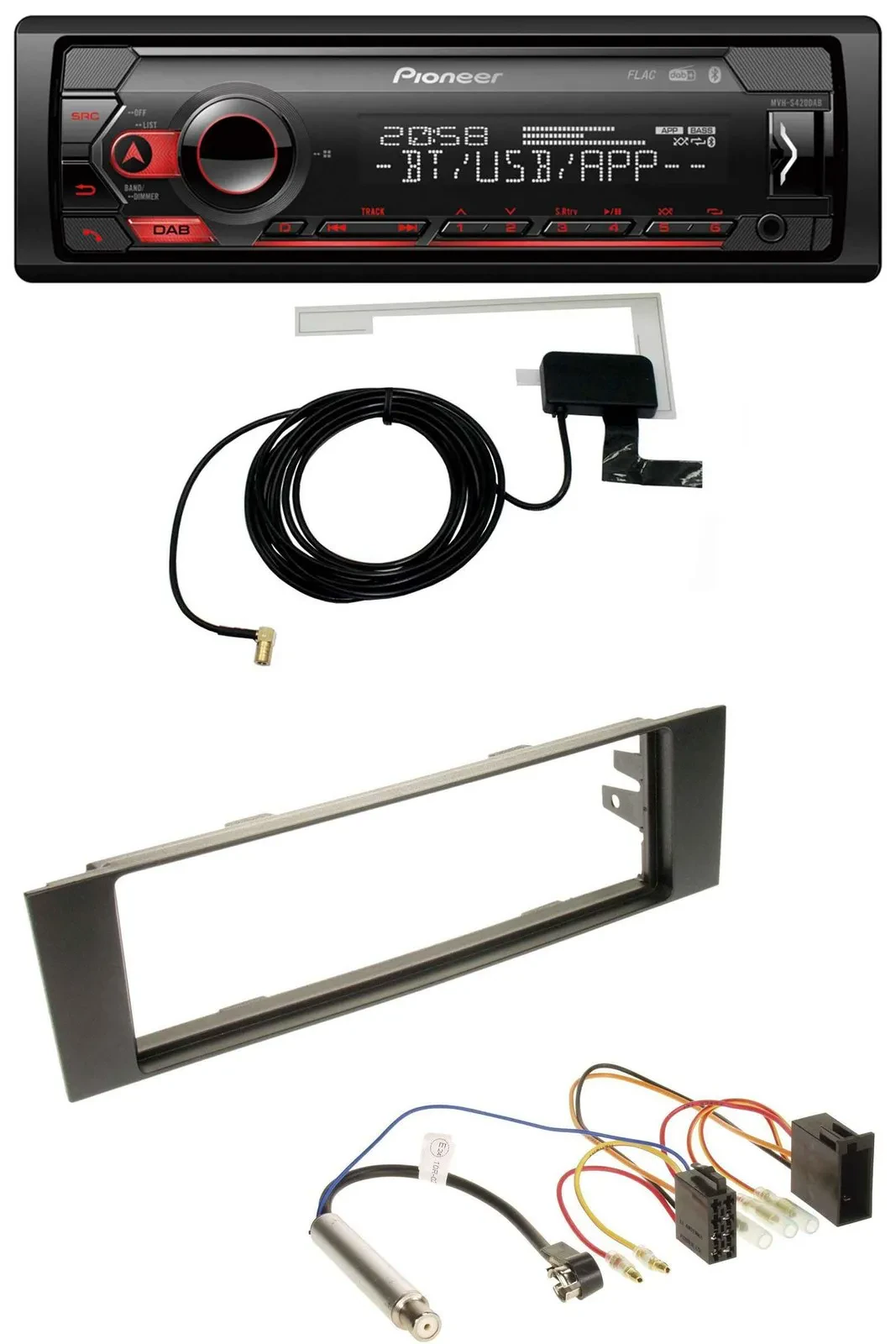 Автомагнитола Pioneer DAB, USB, MP3, Bluetooth для Audi A3 (8P, 2003–2006), ISO