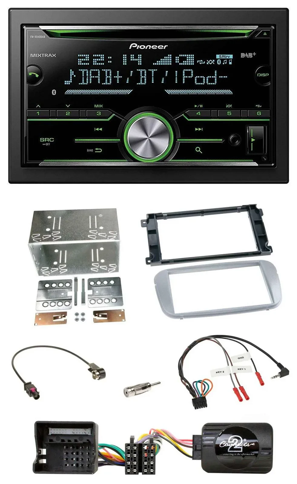 Pioneer Bluetooth Lenkrad DAB 2DIN USB CD Autoradio für Ford Mondeo S-Max 07-14