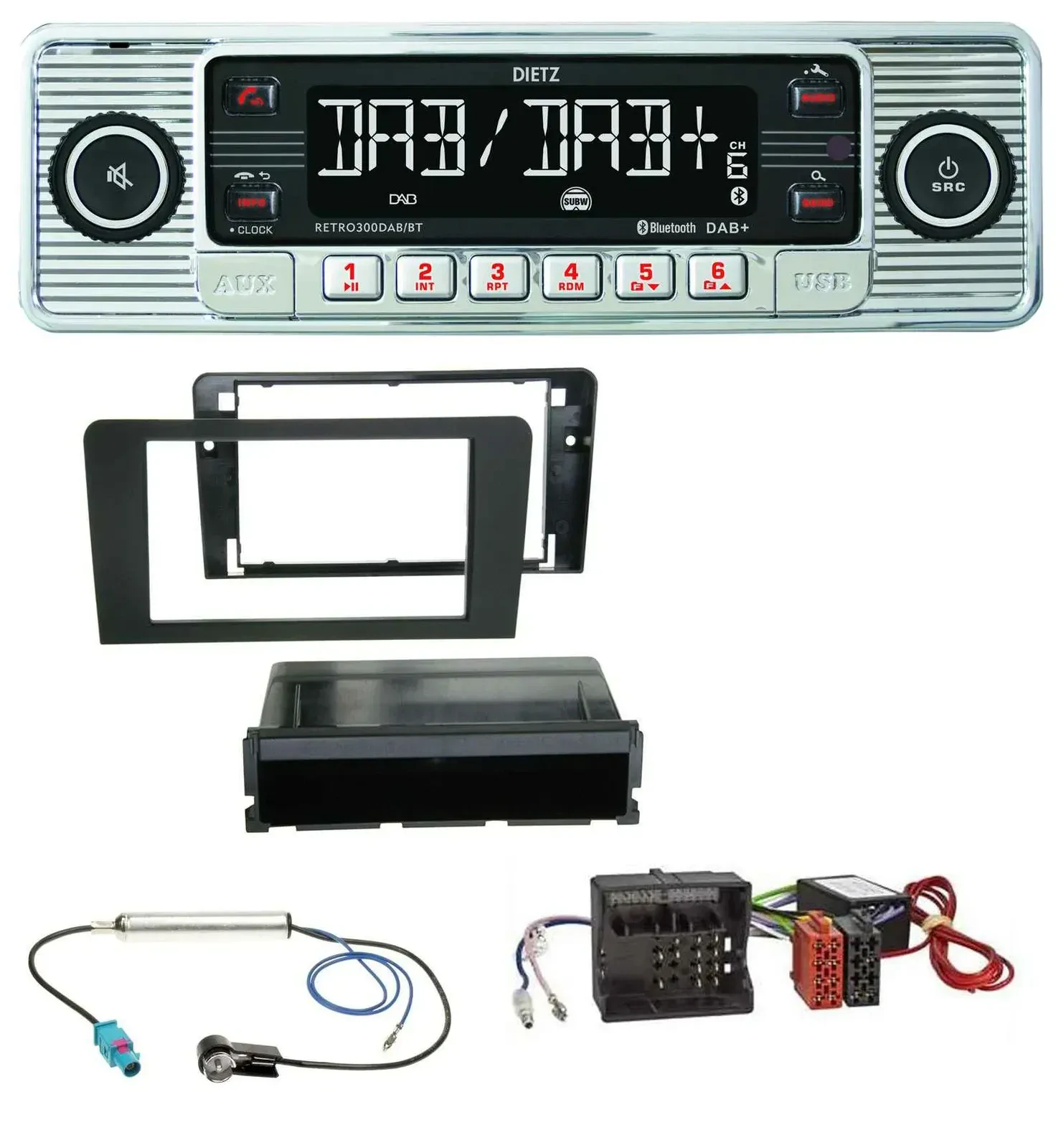 Dietz Bluetooth MP3 DAB USB Autoradio für Audi A3 8P 06-12 Symphony Aktivsystem